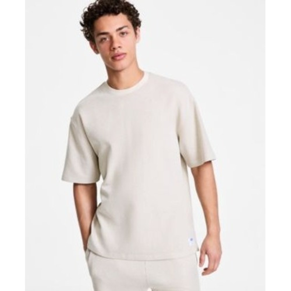 NWT Hugo Nuwaffle T-Shirt Men's Large Beige Cotton Blend